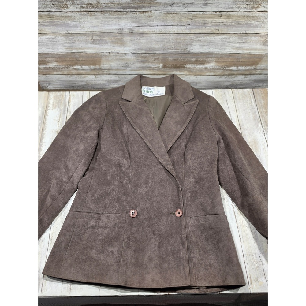 Samuel Robert Peter Hatsi Androu Brown Faux Suede Blazer Bonwit Teller Vintage 4